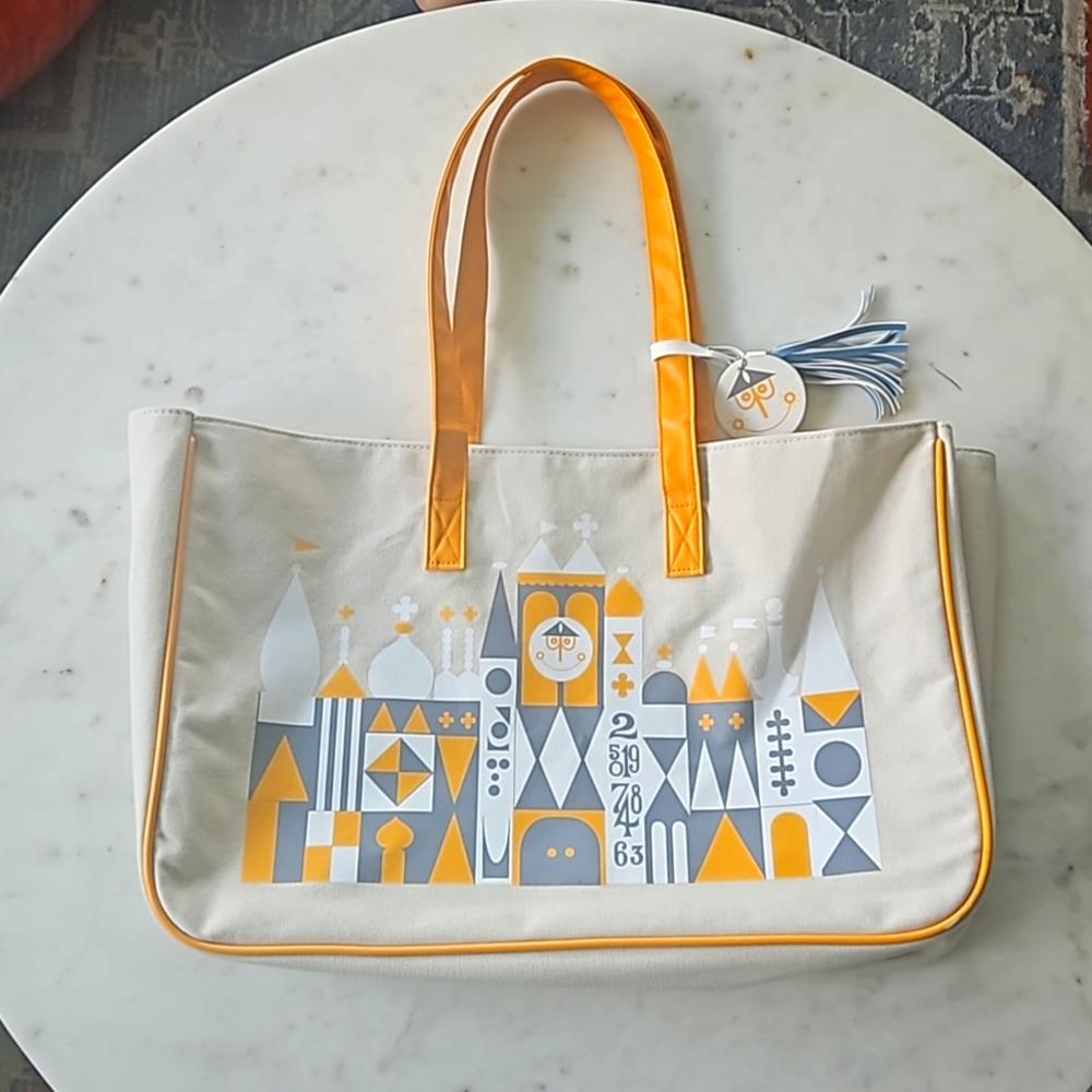 Disney 50th Anniversary It's A Small World Canvas Tote Bag